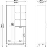 Tvilum Bijela/u prirodnoj boji biblioteka u dekoru hrasta 89x188x40 cm Ikast – | shoptok.hr