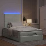 vidaXL Okvir za krevet s madracima svjetlosivi 120x190 cm baršunasti | shoptok.hr
