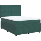 vidaXL Box spring postelja z vzmetnico temno zelen 140x190 cm žamet, (21306751) | Shoptok.si