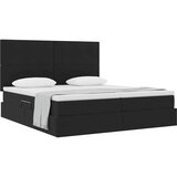 Krevet s od storage s uzglavljem Crna 200 x 200 cm Baršun | Eponuda.ba
