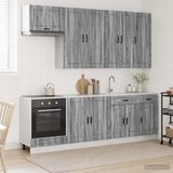  Kuhinjska jedinica PORTO 8 pcs Siva Sonoma Konstruirano drvo | shoptok.hr