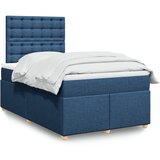  s oprugama i madracem plavi 120 x 190 cm od tkanine | shoptok.hr
