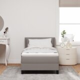 Box Postelja boxspring z vzmetnico z vzmetnico Taupe 100 x 200 cm, (5000128439) | Shoptok.si