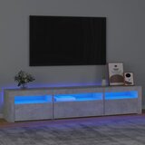 vidaXL TV ormarić s LED svjetlima siva boja betona 195x35x40 cm Cijene