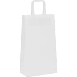 vidaXL Papirnate vrečke 250 kosov z ročaji bela 21x11x36 cm | Shoptok.si
