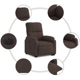vidaXL Električni naslonjač na podizanje smeđi od mikrovlakana | shoptok.hr