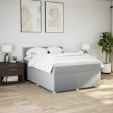  Krevet box spring s madracem svjetlosiva 160x200 cm tkanina | shoptok.hr