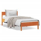 Furnova Posteljni okvir brez vzmetnice voščeno rjav 75x190 cm borovina, (21934782) | Shoptok.si