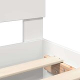  Okvir za krevet Bijelo 120 x 123 cm Konstruirano drvo - Bijelo 120 x 190 cm | shoptok.hr