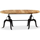  Blagovaonski Stol Masivno Drvo Manga i Čelik 180 cm | shoptok.hr