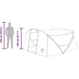  Tunelski šotor s streho Zelena in Bela 318 x 275 x 140 cm, (5000091111) | Shoptok.si