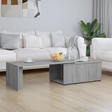 vidaXL Klubska mizica siva sonoma 150x50x35 cm inženirski les Cene