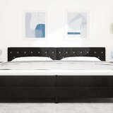 vidaXL Naslon za glavo z kristalnimi gumbi, črn, 200 cm, velur | Shoptok.si
