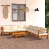  Vrtni set za sjedenje s jastucima, 8 dijelova, 100 x 60 cm, akacija | shoptok.hr