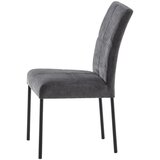 Lesnina-XXXL stol, kovina, tekstil temno siva | Shoptok.si