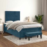  Krevet s oprugama i madracem tamnoplavi 120 x 190 cm baršun | shoptok.hr