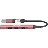 Canyon hub DS-02 4in1 USB-A C Pink CNS-TDS02P | Eponuda.ba