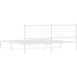 vidaXL metalni okvir za krevet s uzglavljem bijeli 200x200 cm | shoptok.hr