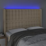  LED uzglavlje krem 147 x 16 x 118/128 cm od tkanine | shoptok.hr
