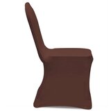 vidaXL Raztegljiva Prevleka za Stol 4 kosi Rjave Barve | Shoptok.si
