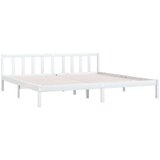 vidaXL Okvir za krevet od masivne borovine bijeli 200 x 200 cm | shoptok.hr