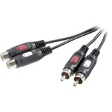 SpeaKa Professional činč audio produžni kabel [2x činč utikač - 2x činč-utičnica] 2.50 m crn Cijene