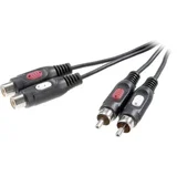 činč audio produžni kabel [2x činč utikač - 2x činč-utičnica] 2.50 m crn
