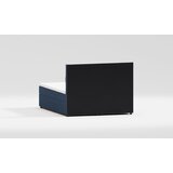 Ropez Temno modra oblazinjena zakonska postelja s prostorom za shranjevanje 200x200 cm Flip – | Shoptok.si