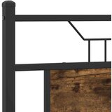  Uzglavlje dimljena boja hrasta 137 cm konstruirano drvo i čelik | shoptok.hr