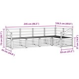  Set vanjskih sofa 5 pcs Bijela 245 x 126,5 x 73 cm | Eponuda.com