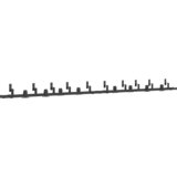 Pribor za klizna vrata 366 cm čelični crni | shoptok.hr