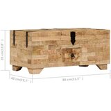 vidaXL Klubska mizica iz trdnega mangovega lesa 80x40x35 cm | Shoptok.si