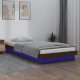 Led okvir za krevet boja meda 75x190 cm 2FT6 mali masivno drvo