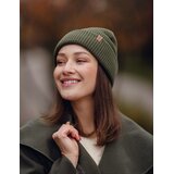 Vuch Ženska zimska kapa Mysa Green s kožnim logotipom | shoptok.hr