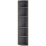 Livetastic KOTNI REGAL 33/183/33 cm antracit, medeni hrast | Shoptok.si