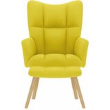  Stolica za opuštanje s tabureom za noge svjetložuta tkanina | shoptok.hr