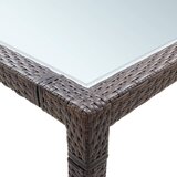  Vrtni blagovaonski stol smeđi 200 x 150 x 74 cm od poliratana | shoptok.hr