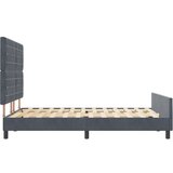 vidaXL Krevet Tamno Siva 160x200 cm Baršun | shoptok.hr