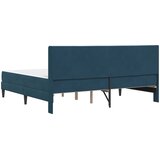  Okvir kreveta s madracem s uzglavljem Plava 200 x 200 cm Baršun | shoptok.hr