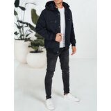 DStreet Kurtka męska przejściowa pikowana z kapturem granatowa | Shoptok.si
