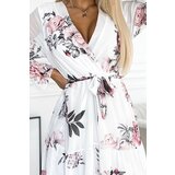 numoco basic Numoco neckline midi dress with belt | Shoptok.si