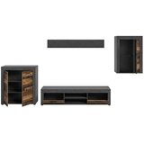 MID.YOU Dnevni Regal Jam, Videz Starega Lesa, 4-Delni | Shoptok.si