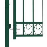  Vrata za ogradu EMMEN s lučnim vrhom čelik 100x86 cm zelena | shoptok.hr