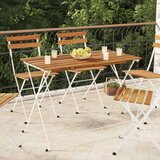  Sklopivi bistro stol 100 x 54 x 71 cm od drva bagrema i čelika | shoptok.hr