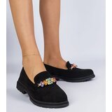 D/CEO marka niezdefiniowana Black loafers decorated with stones Liliana | ePonuda.com