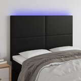  LED uzglavlje crno 144x5x118/128 cm od umjetna koža | Eponuda.com