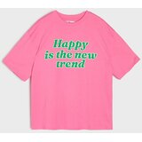 Sinsay Pamučna majica s natpisom | shoptok.hr