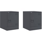  Noćni ormarići 2 kom antracit 34,5 x 39 x 44 cm čelični | Eponuda.com