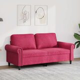  Dvosjed crvena boja vina 140 cm baršunasti | shoptok.hr