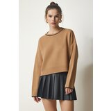 Happiness İstanbul Women's Biscuit Basic Knitwear Sweater Cene